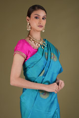 Blue Zari Silk Saree2209 video